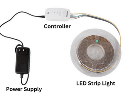 Connecter les bandes de LED au contrôleur