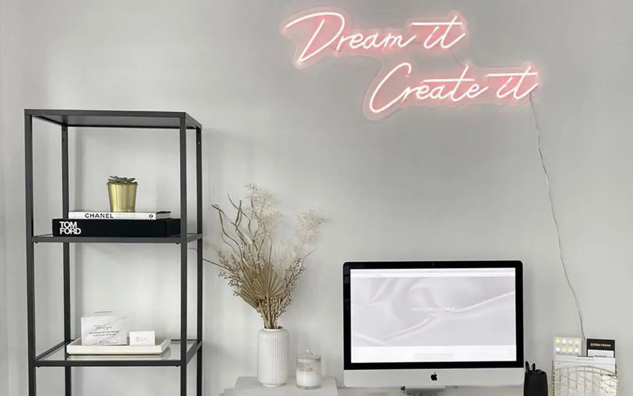 Home Office Neon Sign Ideas 1
