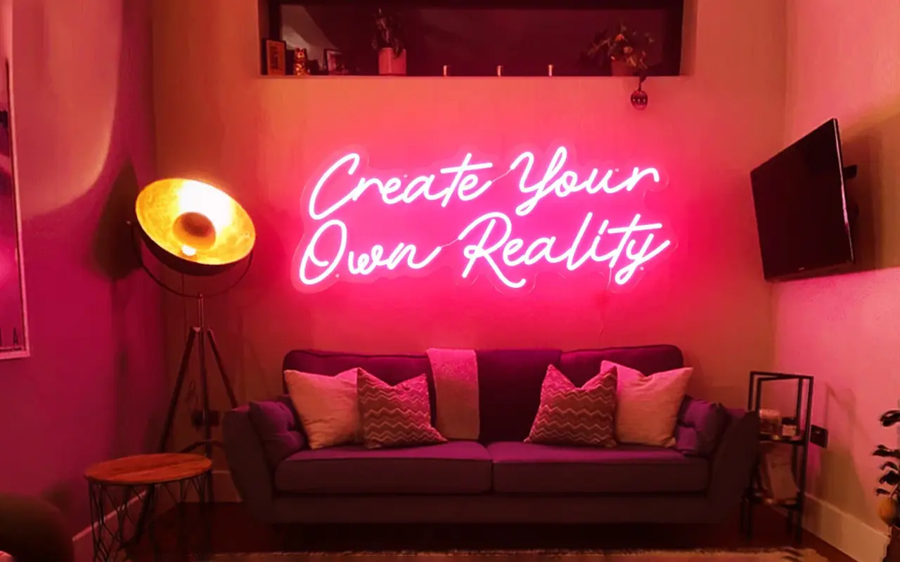 Living Room Neon Sign Ideas Inspirational Quotes2