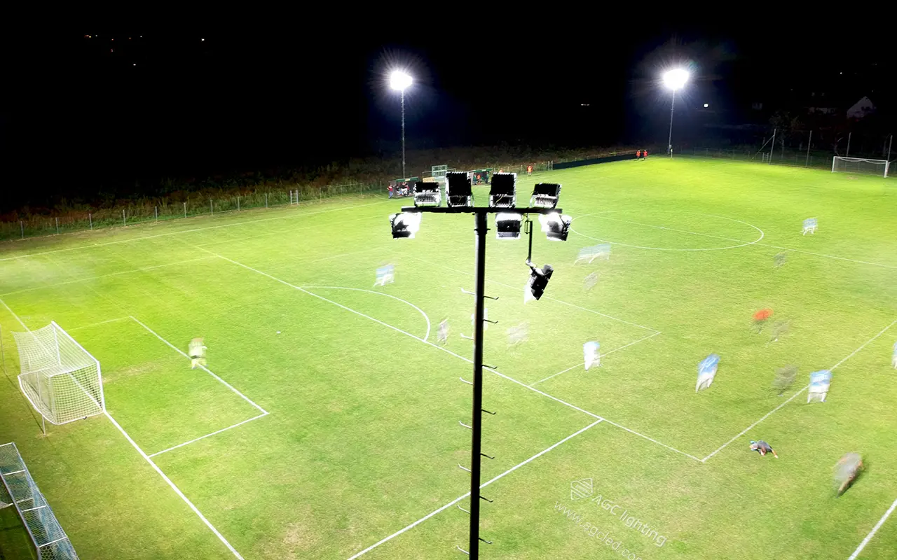 Floodlights at a sports field